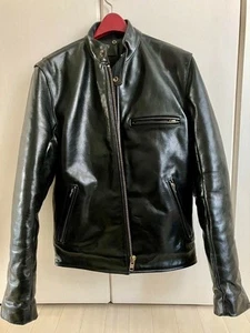 VANSON Motorcycle Leather Single Rider Jacket Black Size38 - Picture 1 of 6