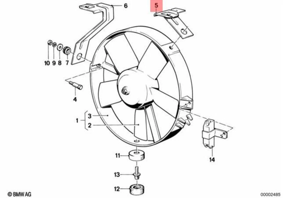 Suporte esquerdo genuíno BMW M3 E30 316 316i 318i 320i 320is 323i 325e 174013728 - Imagem 1 de 1