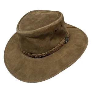Cappello da cowboy vintage Jackaroo in pelle ottime condizioni Outback taglia S small made in Australia - Foto 1 di 16