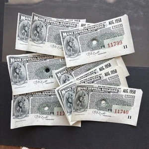 55837 US Bond Certificates Lot Of 10 1958 25,63 $ Maine Central Railroad SP* - Bild 1 von 3