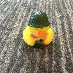 Rubber Duck Military Green Helmet Decor Car Home Office Jeep Cruise Canteen New - Picture 1 of 9