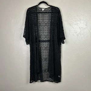 Cárdigan Est 1946 Mujer Chic Negro Encaje Talla 22W - Imagen 1 de 9