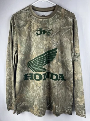 Camisa manga longa carvalho musgoso Honda Motorcycle JT Racing licenciada oficial tamanho G - Imagem 1 de 4