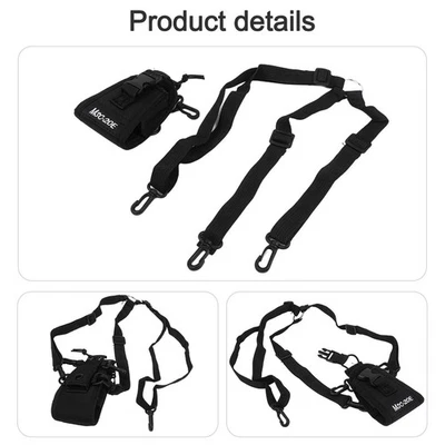 Pouch Walkie Talkie Bag Case Black For BaoFeng UV-5R UV-5RA 60x50x150mm - Image 1 of 4