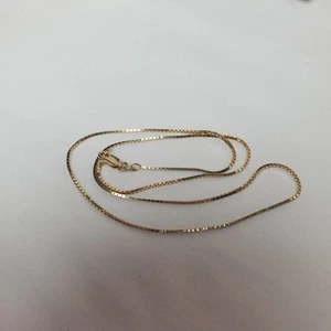 MILROS ITALIEN SIGNIERT 14K GELBGOLD 18" BOX KETTE HALSKETTE 4,29 GRAMM - Bild 1 von 7