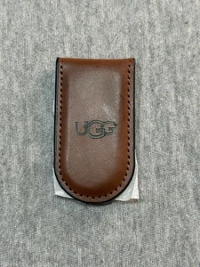 UGG 100 % echt braun Leder magnetische Geldklammer NEU - Bild 1 von 7