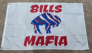 Weiße Büffel Mafia Flagge, 3' mal 5' Flagge, Buffalo Football Wohndeko - Bild 1 von 1