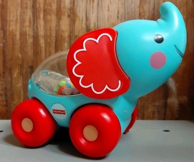 Fisher-Price Elefante Rodante Pop Bebé Empuje Juguete Edad Infantil a Niño Pequeño Foto 1 de 4