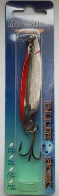 Blue Fox Moresilda 32g 8,7cm silber/rot Meerforellenköder Spoon Forellenblinker - Bild 1 von 2