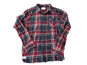 Franela abotonada Active Rideshop vintage para hombre - azul/rojo - mediana - Imagen 1 de 3
