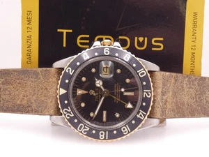 ROLEX GMT-MASTER 1675 NIPPLE DIAL STARDUST GOLD&STEEL YEAR 1977 AUTOMATIC WATCH - Picture 1 of 17