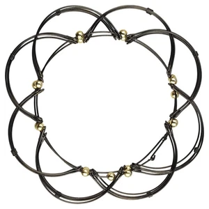 4D Mandala dekoratives Drahtgeflecht schwarz gold Entspannungsspiel Lebensblume - Picture 1 of 12