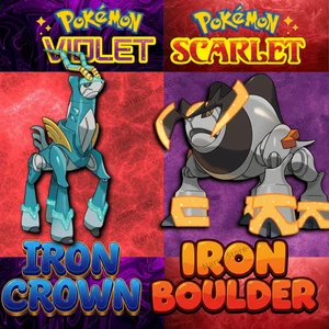 🌟IRON CROWN & IRON BOULDER UNTOUCHED 🌟 FOR POKEMON SCARLET & VIOLET - Picture 1 of 1
