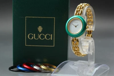 [Near MINT] GUCCI 11/12 Change Bezel 26mm 6 Colors Quartz Woman's Watch JAPAN - image 1 of 4