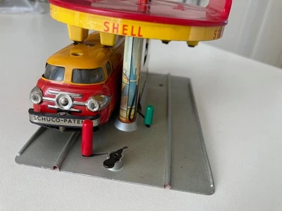 Schuco Varianto 3116 Shell mit elektr. Tankstelle 3055, Funktion geprüft, TOP - Bild 1 von 4