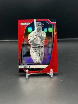 Béisbol Panini Prizm 2025 #300 Lou Gehrig rojo Prizm/299 Foto 1 de 2