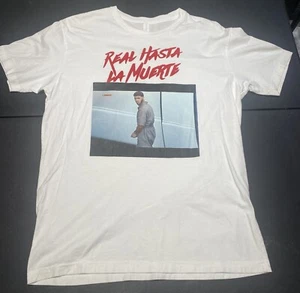 Camiseta Anuel AA Real Hasta La Muerte 2018 para hombre mediana blanca álbum música latina - Imagen 1 de 3