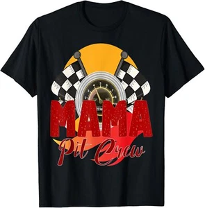 Mom Car Racing Birthday Party Family Matching Mama Pit Crew T-Shirt Hoodie - Picture 1 of 11