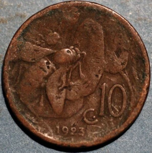 Italy 10 Centesimi 1921 R Vittorio Emanuele III KM# 60 - Picture 1 of 2