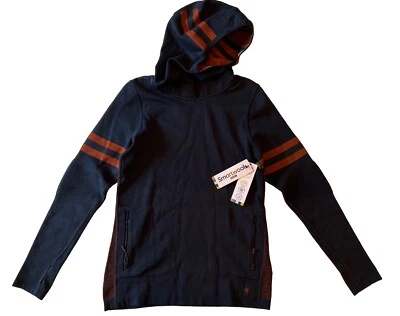 SmartWool Womens Small Intraknit Merino Tech Pullover Hoodie Northwood Deep Navy - Image 1 of 4