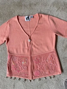 Storybook Knits Sea Life Pullover mit Reißverschluss und echtem Muschelbesatz - Größe Small - Bild 1 von 5
