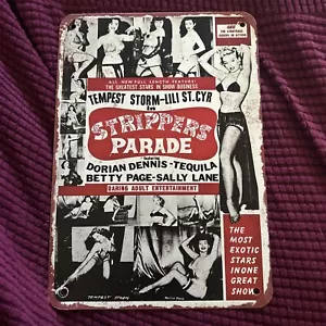Blechschild - 1956 Strippers Parade - Vintage Look Reproduktion - Bild 1 von 2