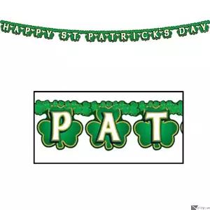Feliz Día de San Patricio 7' Bandera Articulada Streamer Fiesta Tréboles Decoración - Imagen 1 de 1