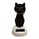 Black Shaking Cat Car Decoration Solar Cartoon Toy Dashboard Decor Ornaments