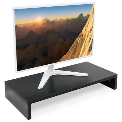 20 inch Monitor Stand Riser for Desk, TV/Screen/PC/Printer/Laptop Riser Black. - Image 1 of 4
