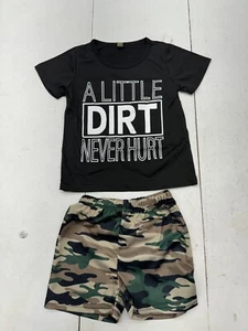 Shein Black Camouflage 2 Piece Outfit Boys Size 5 - Picture 1 of 5