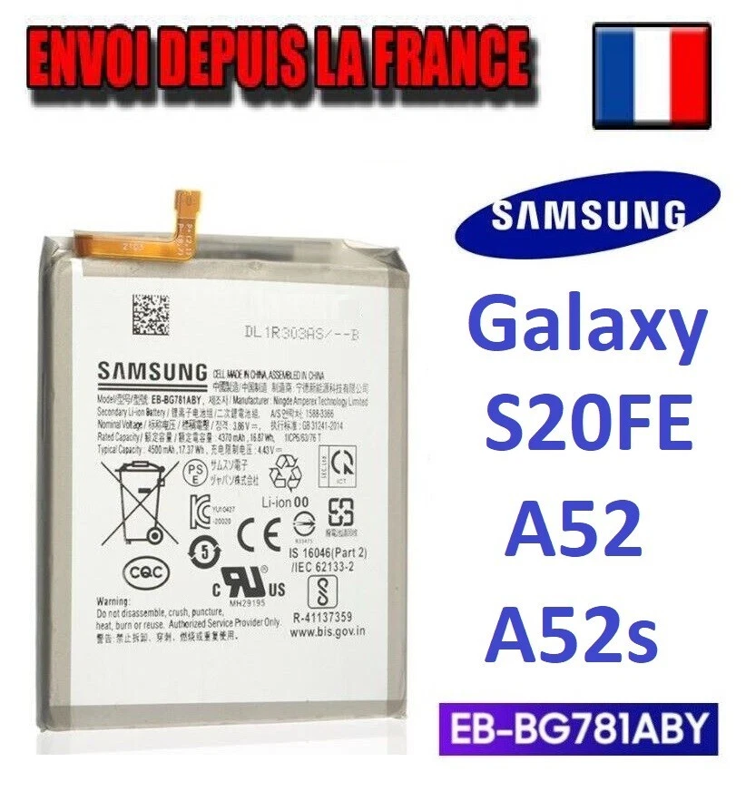 Genuine Samsung EB-BG781ABY Galaxy S20FE A52 SM-G781F A525/A526/A528 Battery - Image 1 of 1