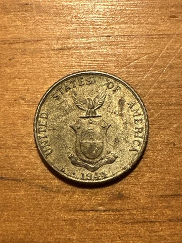1944 D FILIPINAS TWENTY CENTAVOS UNITED STATES OF AMERICA  0.750 SILVER COIN Cover