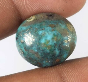 Natural Persian Blue Turquoise 21.90 Ct Oval Cabochon Gemstone Certified C2830 - Picture 1 of 10