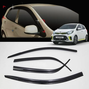 Smoke Sun Visor Window Vent 4p for 2018 2019 2020 2021 2022 2023 Kia Picanto - Picture 1 of 5