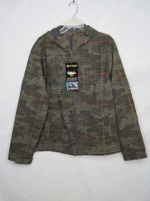 NWT ZEROXPOSUR BROWN CLOAK LONG SLEEVE ZIP FRONT SOFT SHELL JACKET SZ L #Y94 Foto 1 de 2