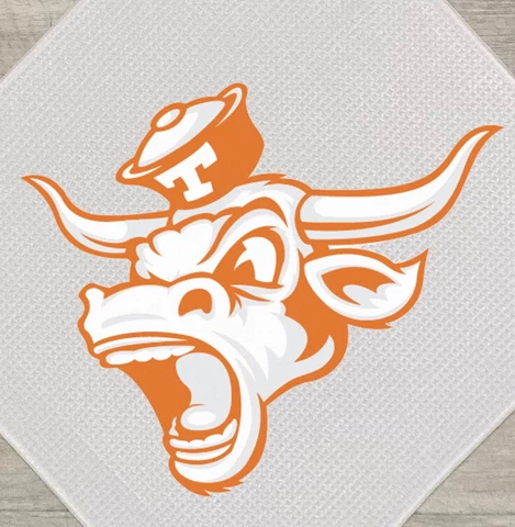 Texas Longhorns Magnetic Golf Towel, 15x15, with carabiner, White Cover
