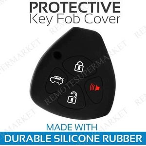 Key Fob Cover for 2007-2018 Toyota Yaris Remote Case Rubber Skin Jacket - Picture 1 of 1