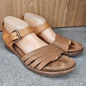 Sofft Brinda Sandal Tan Size 9.5 Snakeskin Print Comfort - Picture 1 of 8