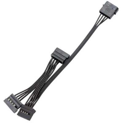 IDE 4pin to 3 Port SATA 15pin Power Cable PC Hard Disk DVD CD Drive Wire Lead - Image 1 of 4