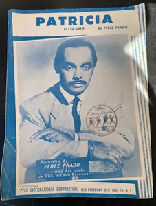 Partitura de colección 1958 ""Patricia"" solo de piano grabado por Pérez Prado Rey del Mambo - Imagen 1 de 7