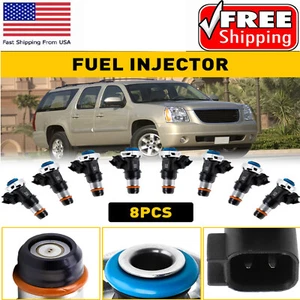 8pcs Fuel Injectors For Chevy Silverado 1500 5.3L GMC 2008 2007 2009 12580681 US - Picture 1 of 12
