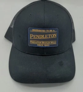 Pendleton Woolen Mills Negro Camionero Malla Parche Snapback Gorra Sombrero  - Imagen 1 de 4