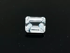 USA seller 3.55 Aquamarine Loupe Clean Rectangle step cut TOP GEM GRADE - Picture 1 of 2