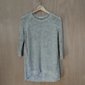 Whistles Oversized Open Knit Jumper Beige Longline Half Sleeve Size UK 6 - Picture 1 of 15