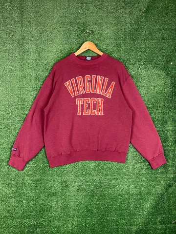 VINTAGE Virginia Tech Hokies Sweatshirt Mens X-Large Red Jansport Crewneck Cover