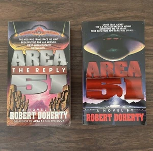 AREA 51 paperback lot of 2 Robert Doherty aliens AREA51/ THE REPLY - Bild 1 von 5