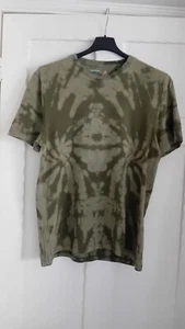 Topman khaki tie-dyed T-shirt size M slim fit - Picture 1 of 1