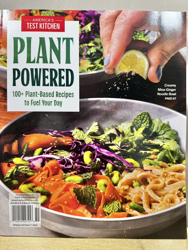 PLANT POWERED 100 - AMERICAS TEST KITCHEN 2025 of home Taste Illustrated cooks  - Image 1 of 1