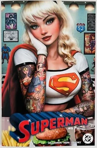 SUPERMAN #19 Nathan Szerdy Supergirl DINER TATTOO Trade Variant 2024 DC Comics - Picture 1 of 5