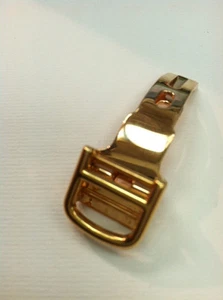 Autentica chiusura con fibbia deployante Cartier in oro rosa 18 carati 12 mm - Foto 1 di 7